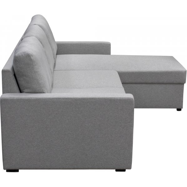 Dream divansofa med sengefunksjon og oppbevaring - lys gr