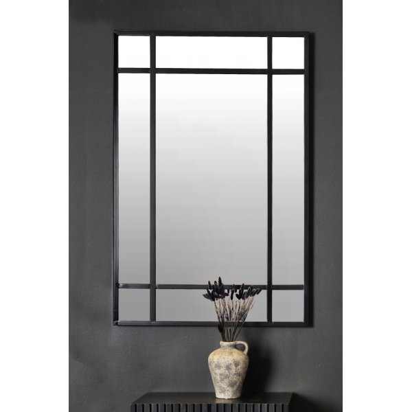Marlon speil 120 cm - Metall/antikksvart