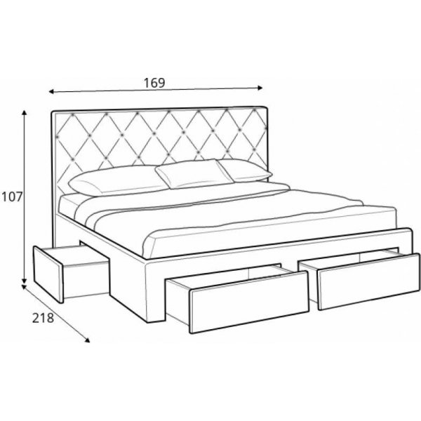 Libbie seng - Grå/svart Libbie seng - Grå/svart