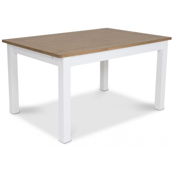 Skagen spisebord 140 cm - Hvit/Eikebeis