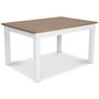 Skagen spisebord 140 cm - Hvit/Eikebeis