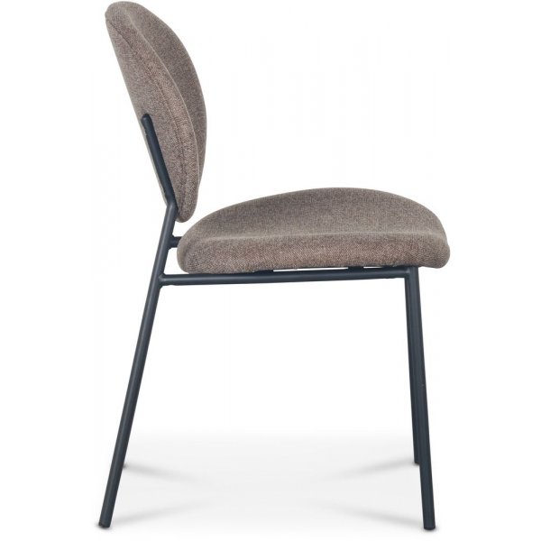 Tofta stol - Brunt stoff / svart