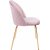 Plaza velvet stol - Lys rosa / messing