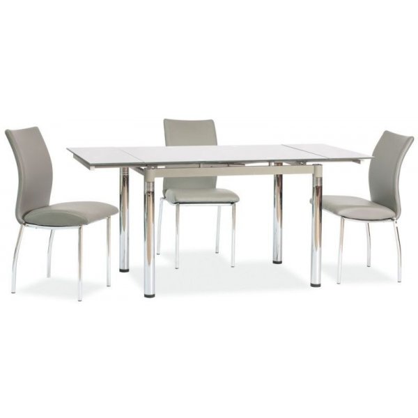 Sarai 110-170 cm spisebord - Gr/krom