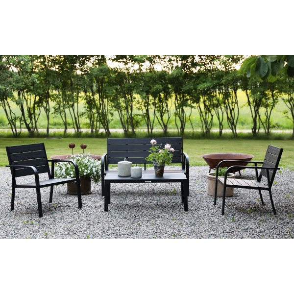 Alesund Sofagruppe med bord (2+1+1+bord) - Svart Alesund Sofagruppe med bord (2+1+1+bord) - Svart