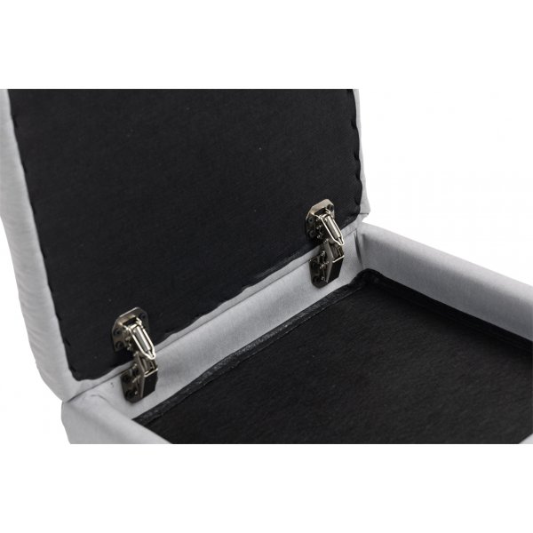 Duva recliner lenestol med fotskammel - Grtt stoff