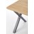 Gambon spisebord med kryssben 140 cm - Eikefiner/sort