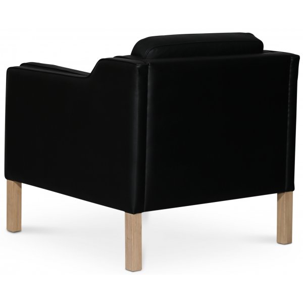 Salvatore lenestol i lær - Svart (lær) Salvatore lenestol i lær - Svart (lær)