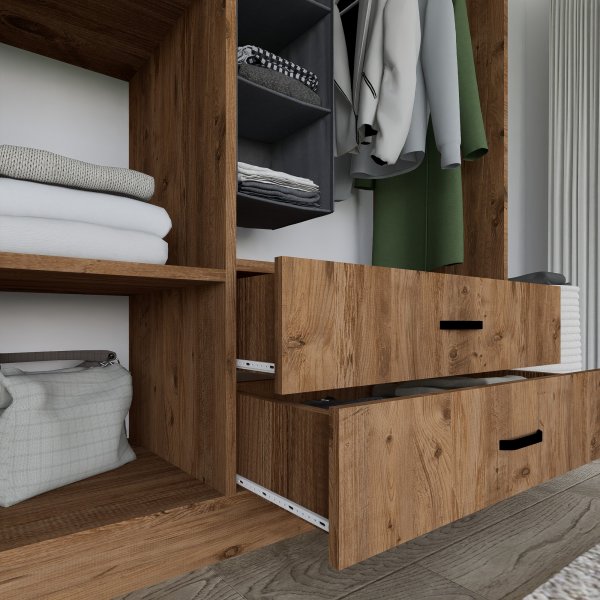 Yaman garderobe - Valnøtt Yaman garderobe - Valnøtt