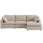 Moby beige divansofa 296 cm - sofa med vendbar divan