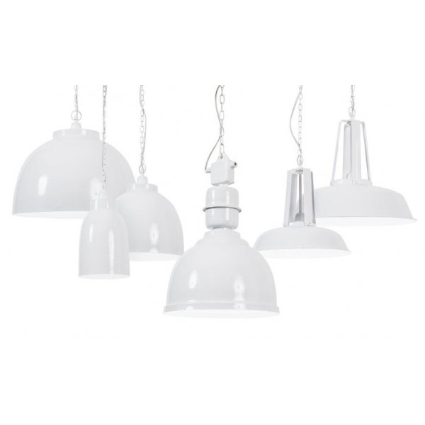 Gansevort taklampe 45 - Hvitlakkert metall