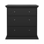 North Kommode med 3 skuffer - Matt svart
