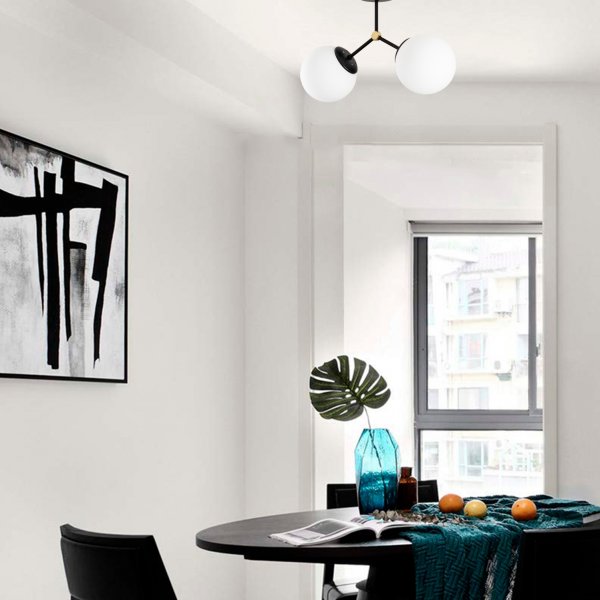 Damar taklampe 6331 - Sort/hvit