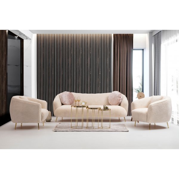 Isolde 3-seters sofa - Beige Isolde 3-seters sofa - Beige