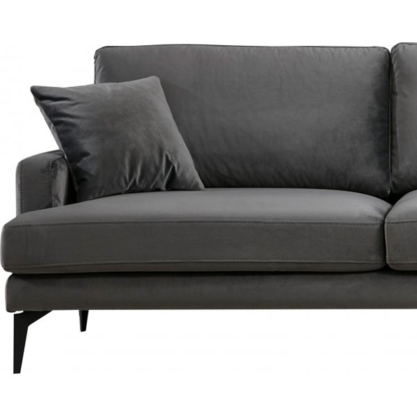 Papira hjrnesofa - antrasitt