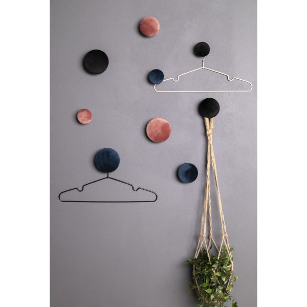 Giza Veggknapper for hengende - Bl / messing - 3 stk