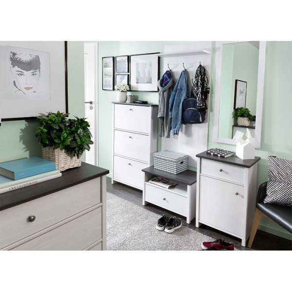 Salvador kommode - Hvit/sort