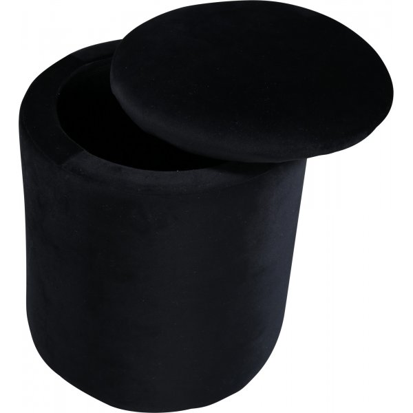 Lotten sittepuff - Svart fløyel Lotten sittepuff - Svart fløyel