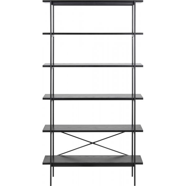 Angus bokhylle 172 cm - Sort