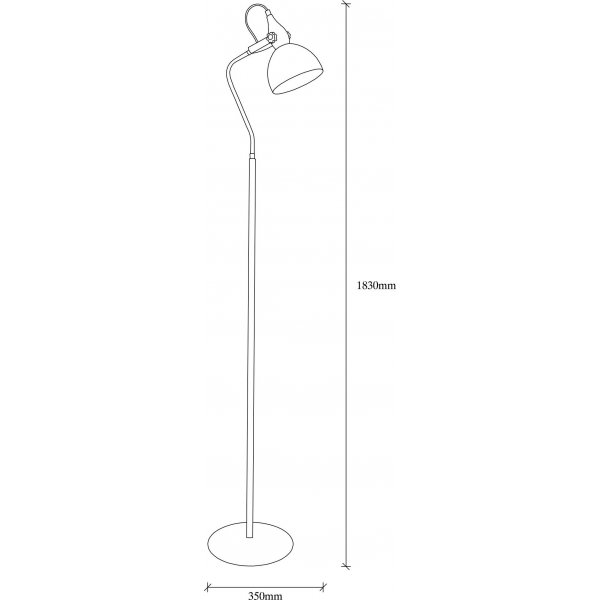 Like gulvlampe 6 - Svart/gull Like gulvlampe 6 - Svart/gull