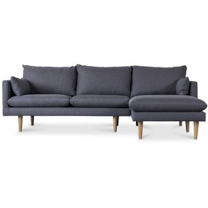 Kleo sofa med divan - Mørkegrå Kleo sofa med divan - Mørkegrå