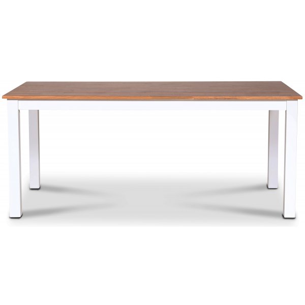 Spisebord 180x90 cm - hvit / oljet eik Spisebord 180x90 cm - hvit / oljet eik