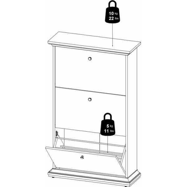 Paris skoskap - Hvit