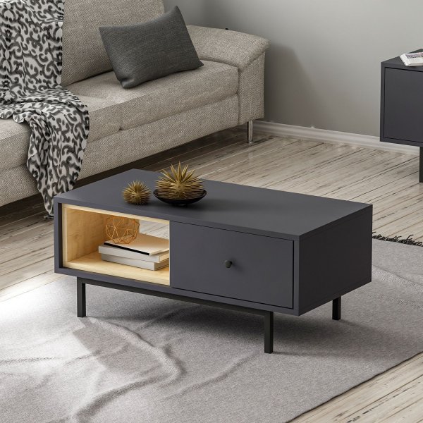 Naturel salongbord - Antrasitt Naturel salongbord - Antrasitt