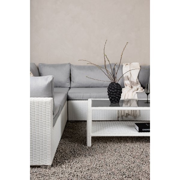 Amazon hjørnesofagruppe - Hvit/grå Amazon hjørnesofagruppe - Hvit/grå