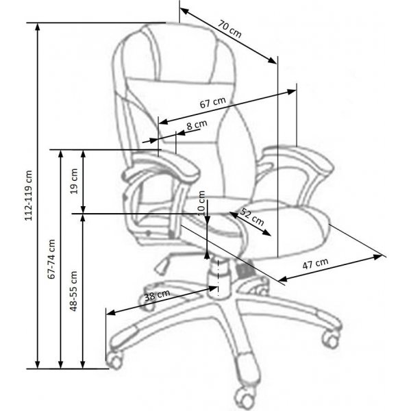 Brooke kontorstol - Gr