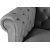 Chesterfield Royal 3-seters sofa - Gr flyel + Mbelpleiesett for tekstiler
