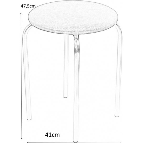 Chic fotskammel - Brunt PU