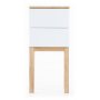 Sngbord vit med ek 75 cm