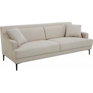 Hanna 3-seter sofa - Beige + Mbelpleiesett for tekstiler