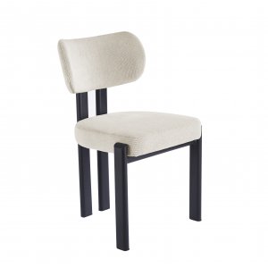 Callum spisestol i beige stoff med svarte ben Callum spisestol i beige stoff med svarte ben