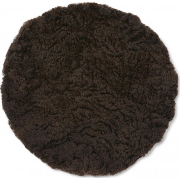 Krllete sittepute Brun - 34 cm