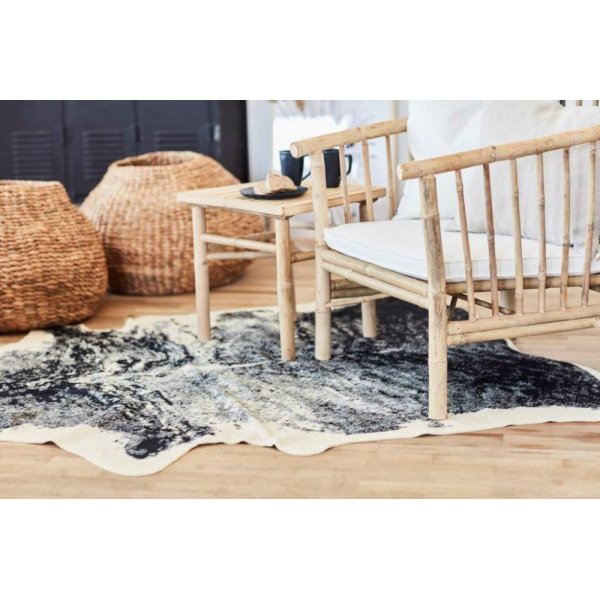 Kuteppe - Svart vintage (imitasjon)