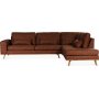 Ranger sofa med ppet avslut hyre - Cognac (Lderutseende) / EIK + Tekstilrens for mbler