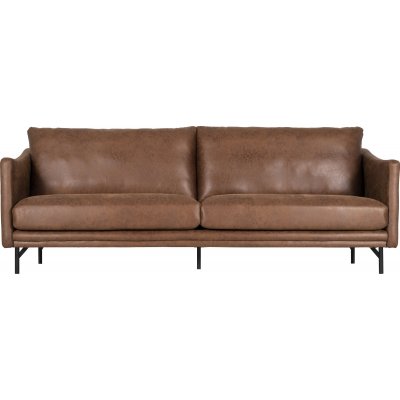 Harpan 3-seter sofa - Brun kolr + Mbelpleiesett for tekstiler