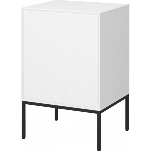 Slimline nattbord harlekin - Hvit/svart