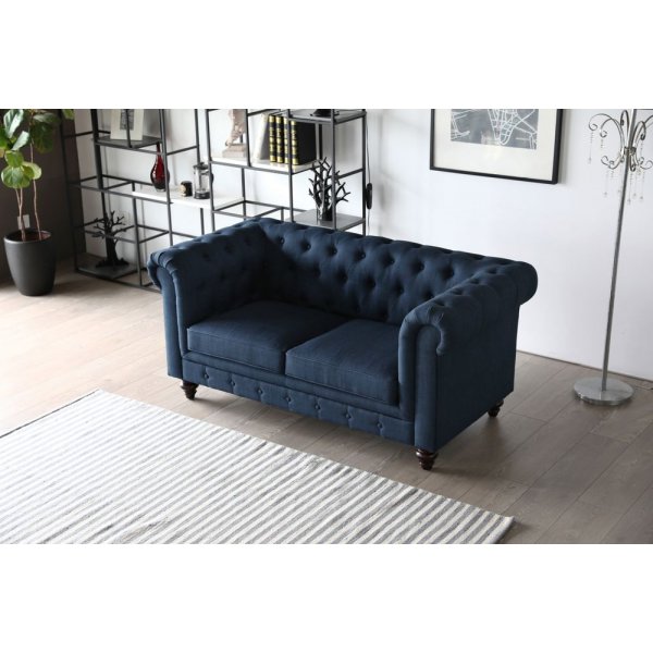 Herron 2-seters chesterfield-sofa - Bl