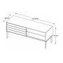 Inez TV-benk i brunoljet eik - Bredde 120 cm