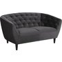 Felicia 2-seter sofa - Mrkegr (Flyel)