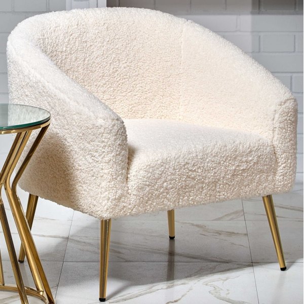 Bandera lenestol - Kremhvit/gull Bandera lenestol - Kremhvit/gull