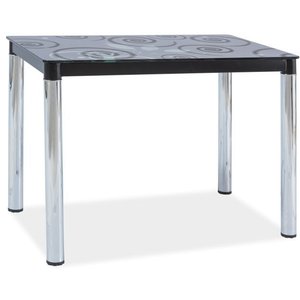 Anastasia 100 cm spisebord - Krom/svart