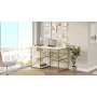 Voyage skrivebord 23, 120 x 60 cm - Hvit/gull