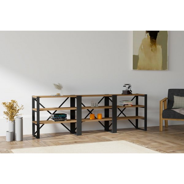 Prof bokhylle - Valntt/svart