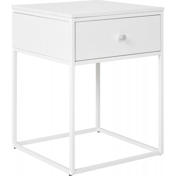 Hvite sidebord 40 x 40 cm - Hvite