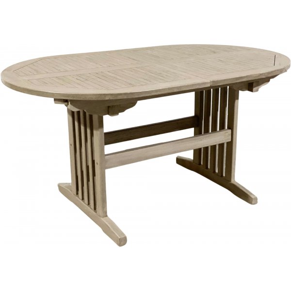 Ovalt Saltö spisebord i teak, med sommerfuglfunksjon. 150-210 cm - Grå teak Ovalt Saltö spisebord i teak, med sommerfuglfunksjon. 150-210 cm - Grå teak