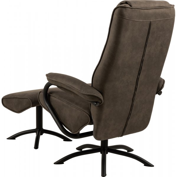 Hayes hvilestol med fotskammel - grå Hayes hvilestol med fotskammel - grå